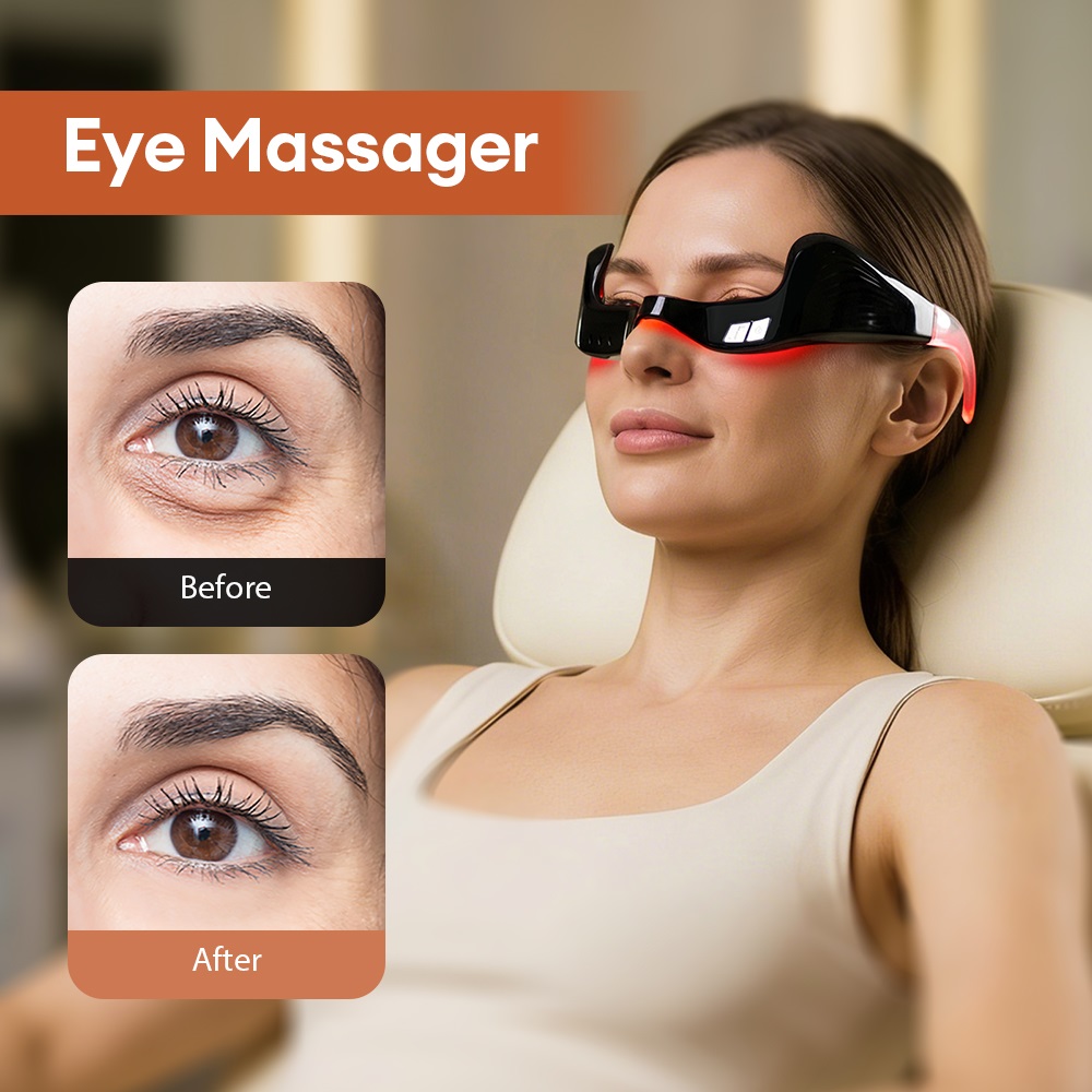 Light Therapy Glasses - Электрический массажер для глаз с красной