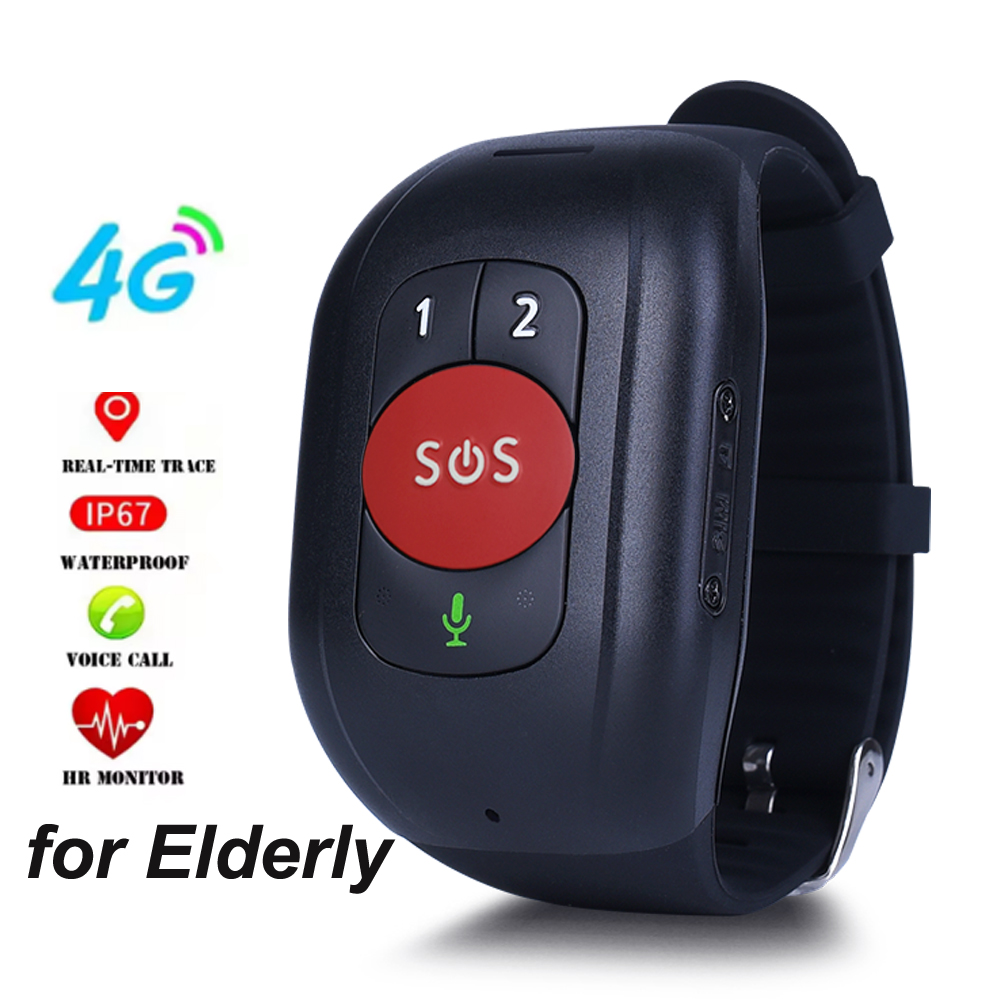 Fall Detection Watch - GPS-часы для пожилых людей 4G SOS,